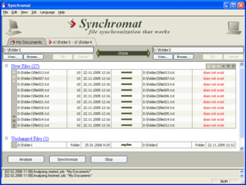 Synchromat screenshot