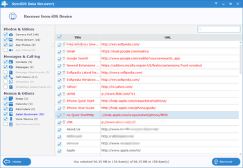 SynciOS Data Recovery screenshot 6