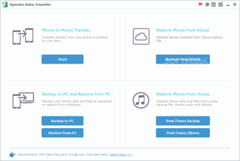 SynciOS Data Transfer screenshot