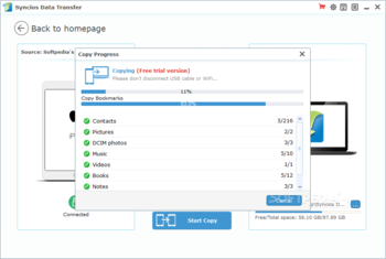 SynciOS Data Transfer screenshot 3