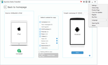 SynciOS Data Transfer screenshot 7