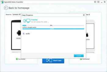 Syncios Data Transfer screenshot