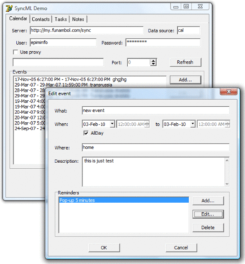 SyncML Delphi Component screenshot