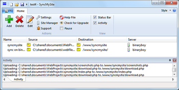 SyncMySite screenshot