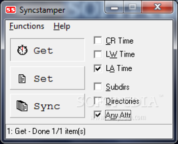 Syncstamper screenshot