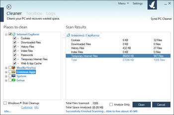 Synei PC Cleaner screenshot