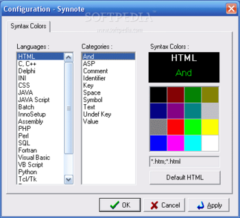 Synnote screenshot 2