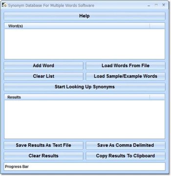 Synonym Database For Multiple Words Software screenshot