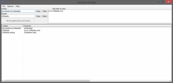 Synonyms Storage screenshot