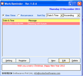 SYS-Reminder screenshot