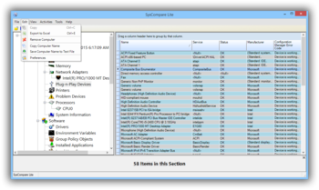 SysCompare Lite screenshot 2