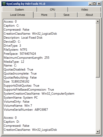 SysConfig screenshot 3