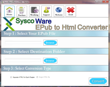 SyscoWare EPub To HTML Converter screenshot