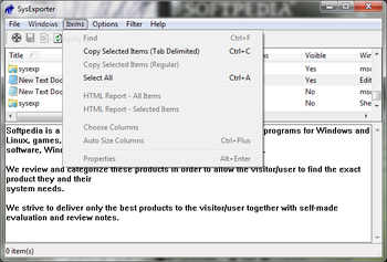 SysExporter screenshot 2