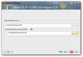 SysInfoTools dBase (DBF) File Repair screenshot