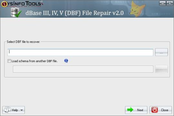 SysInfoTools DBF Repair screenshot