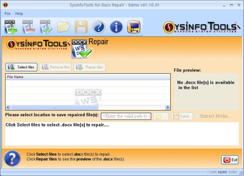 SysInfoTools Docx Repair screenshot