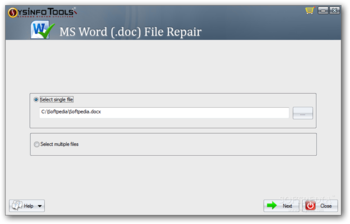 SysInfoTools MS Word Doc File Repair screenshot