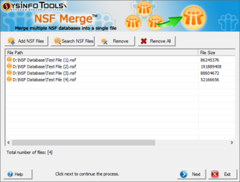 SysInfoTools NSF Merge screenshot