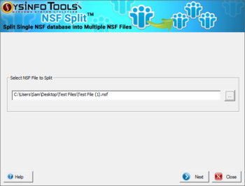 SysInfoTools NSF Split screenshot