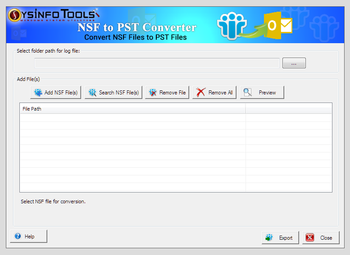 SysInfoTools NSF to PST converter screenshot