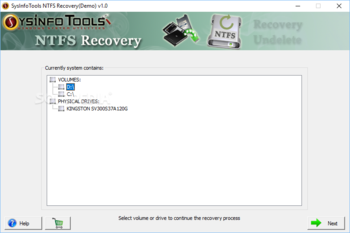 SysInfoTools NTFS Recovery screenshot