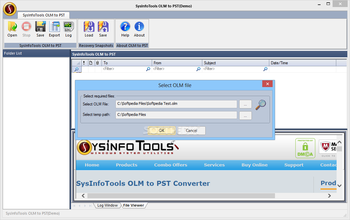SysInfoTools OLM to PST screenshot 2