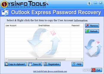 SysInfoTools Outlook Express Password Recovery screenshot 2