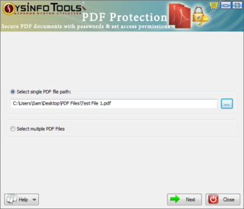 SysInfoTools PDF Protection screenshot