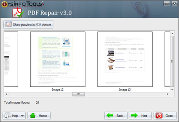 SysInfoTools PDF Repair Tool screenshot