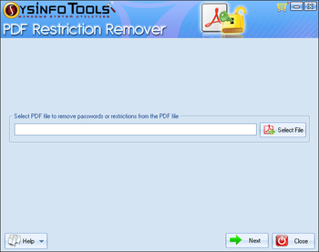 SysInfoTools PDF Restriction Remover screenshot