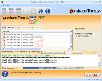 SysInfoTools Pptm Repair screenshot