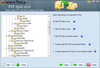 SysInfoTools PST Split  screenshot