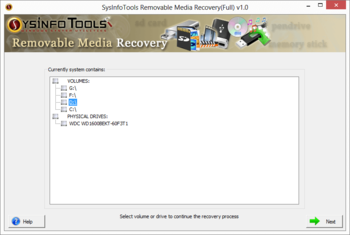 SysInfoTools Removable Media Data Recovery screenshot