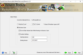 SysInfoTools Removable Media Recovery screenshot 2