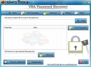 SysInfoTools VBA Password Recovery screenshot