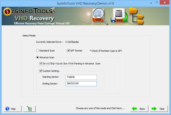 SysInfoTools VHD Recovery screenshot 2