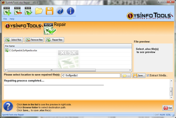 SysInfoTools Xlsx Repair screenshot