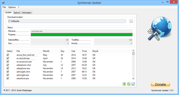 SysInternals Updater screenshot