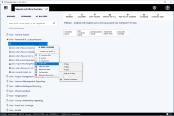 Sysmalogic AD Report Builder screenshot 4