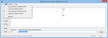SysPrep Driver Scanner screenshot 3