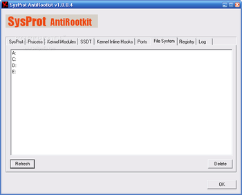 SysProt AntiRootkit screenshot 2
