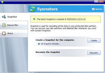 Sysrestore screenshot