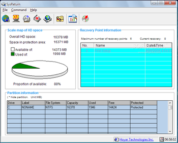 SysReturn screenshot