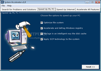 System Accelerator screenshot 2