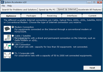 System Accelerator screenshot 3