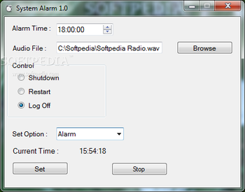 System Alarm screenshot