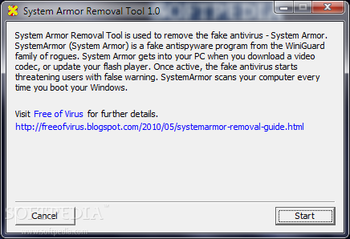 System Armor Removal Tool screenshot