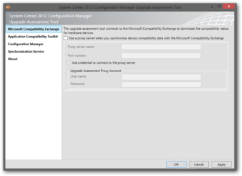 System Center 2012 Configuration Manager Upgrade Assessment Tool screenshot