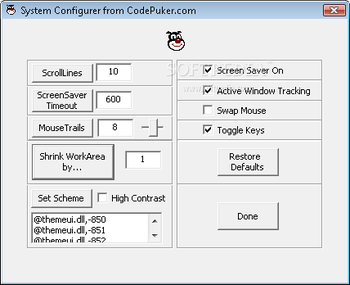 System Configurer screenshot